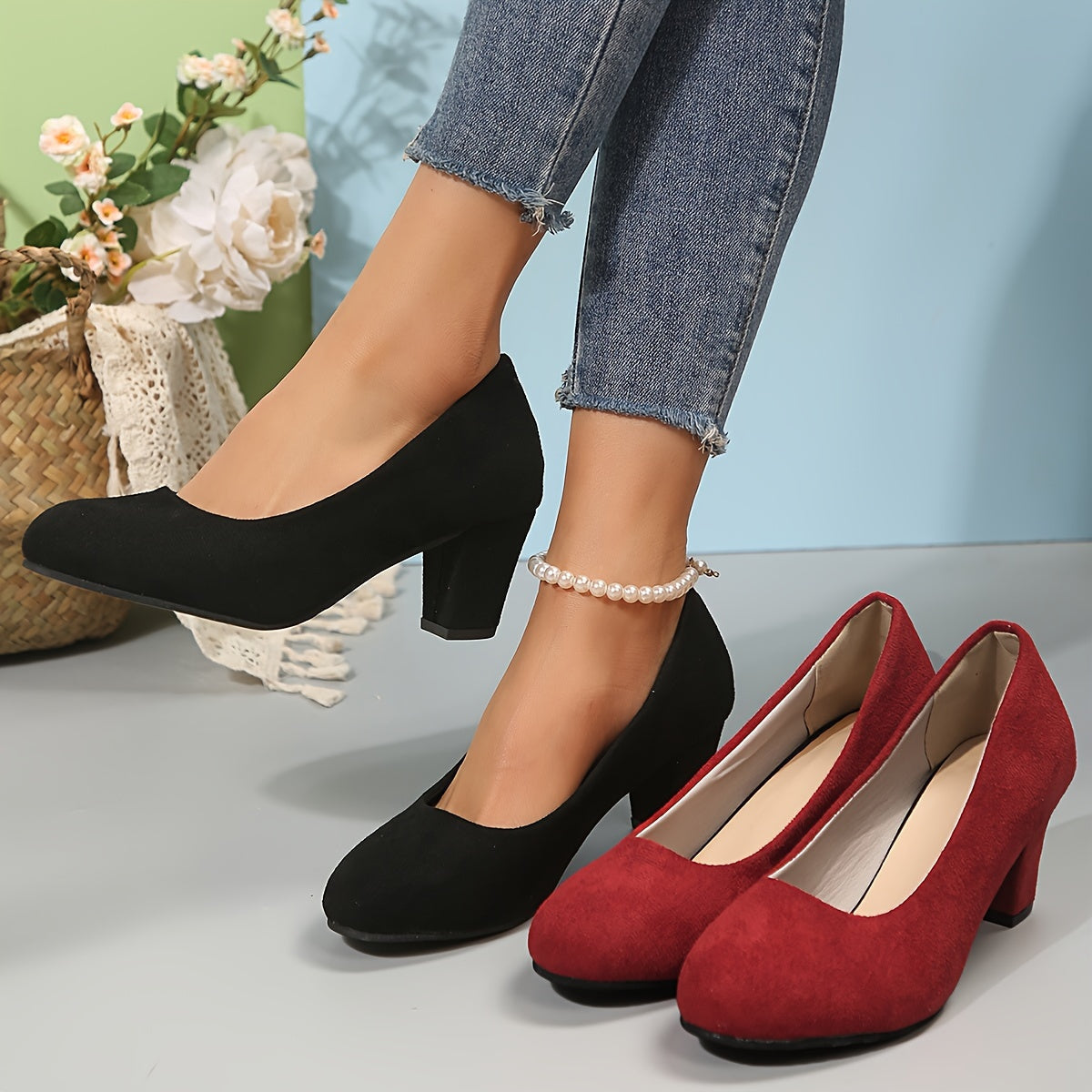 Women's Wide Toe Box Comfort Orthopedic Dress Heels