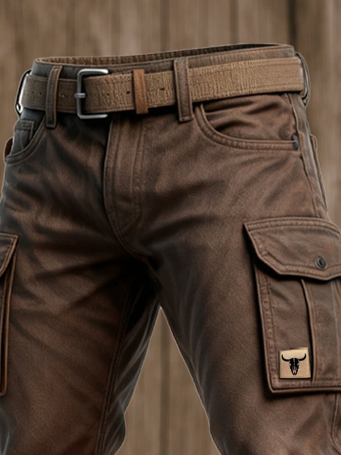 Men's Tapered Slim Cut Utility Cargo Pants