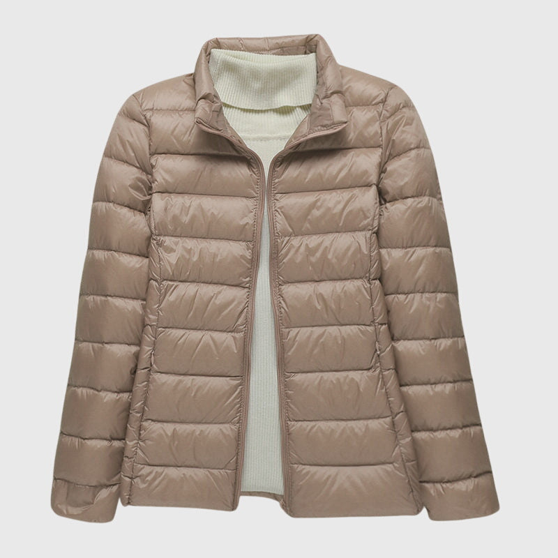 Women's Stand Collar Waterproof Padded Ultra-Light Jacket