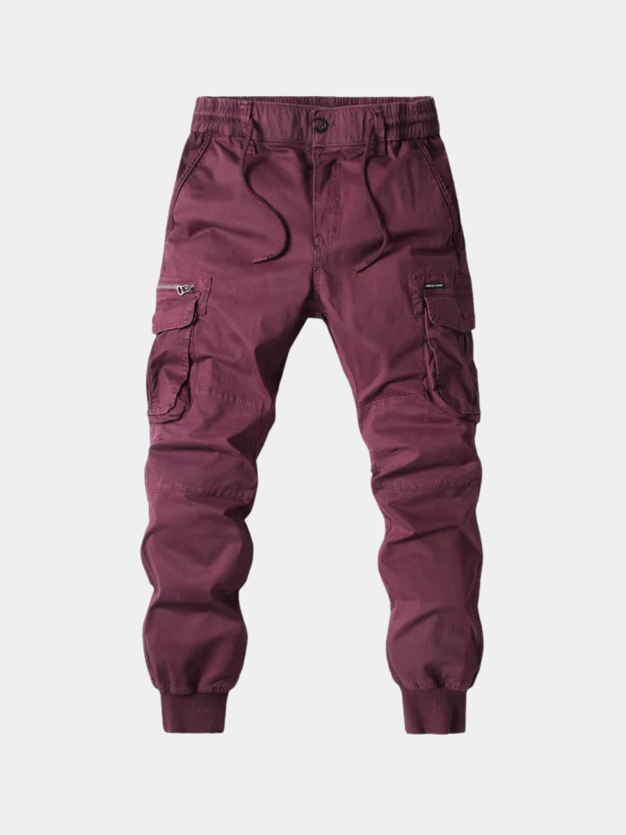 Men's Tapered Layered Pocket Utility Cargo Sweatpants