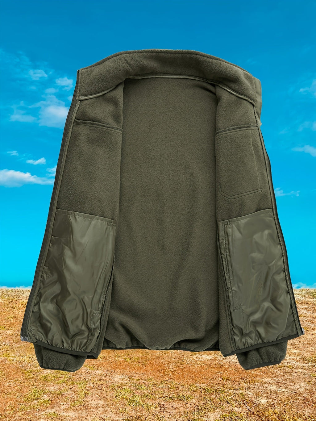 Men's Stand Collar Full-Zip Rugged Outdoor Jacket