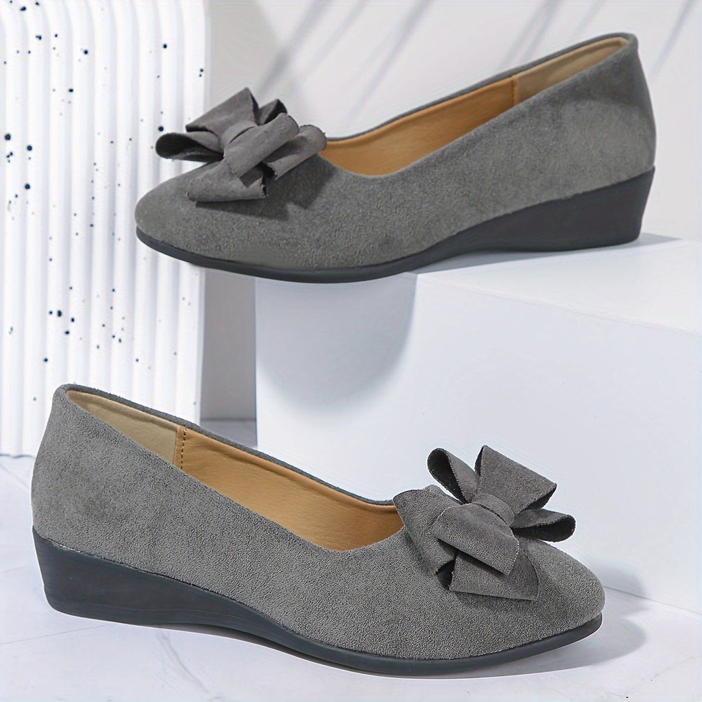 Women's Orthopedic Ballet Flats with Bow Detail