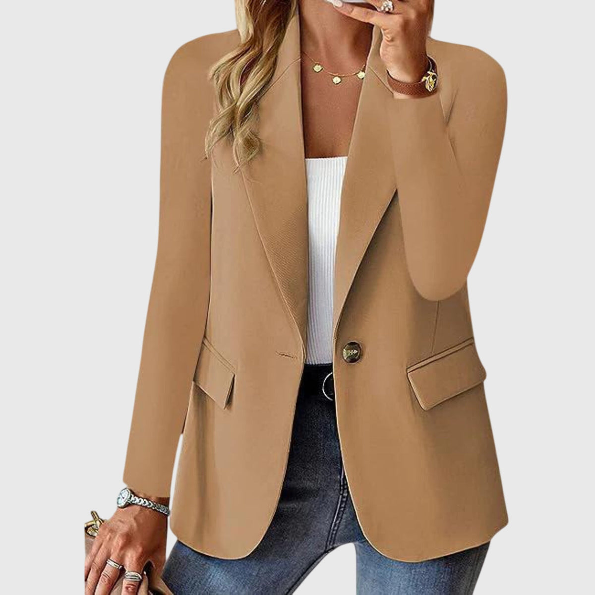 Women's Formal Structured Tailored Jacket for Work