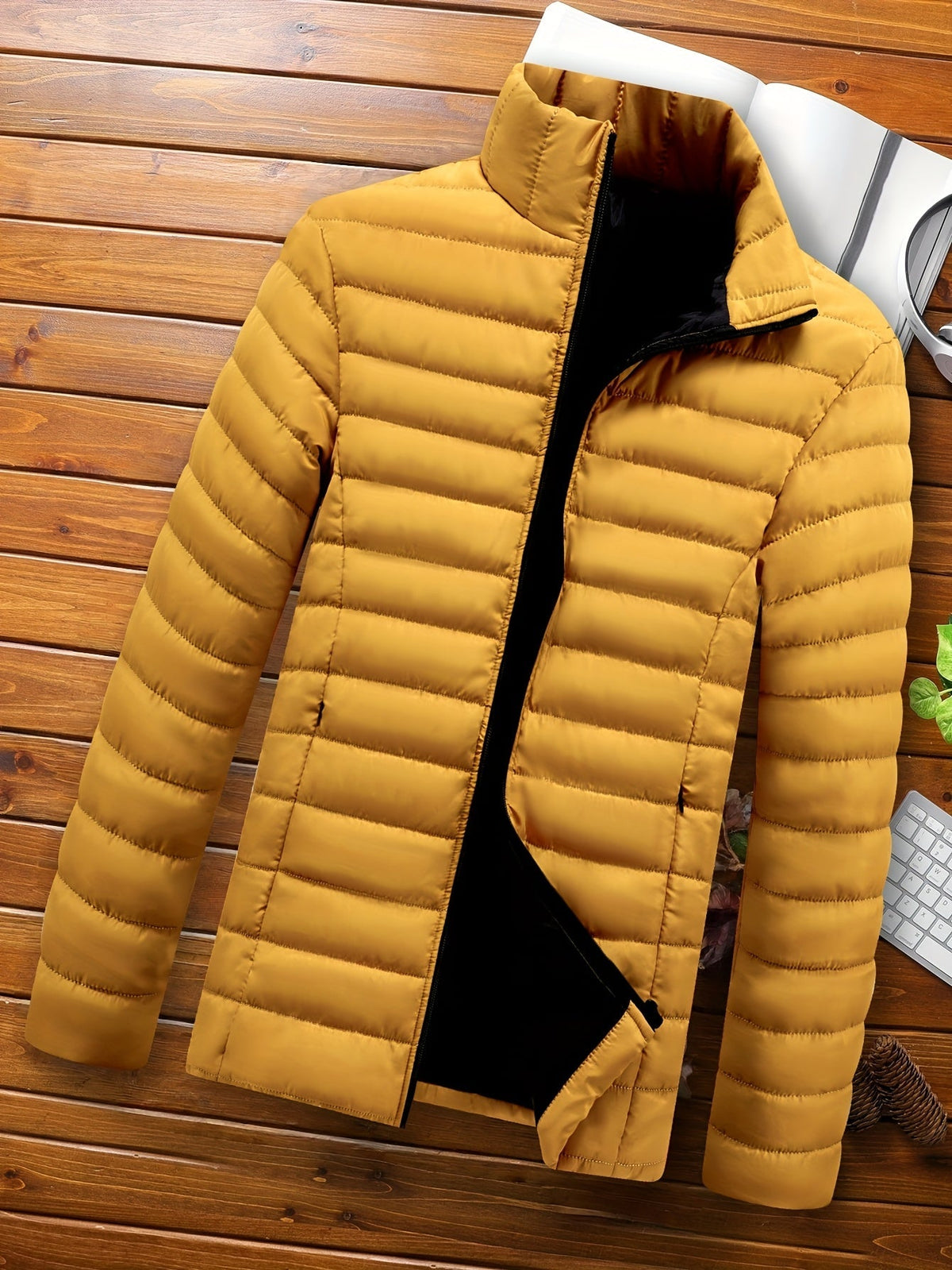 Men's Light Quilted Coat for Cool Weather Layering
