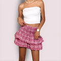 Women's Ruffled Layered Casual Mini Skirt