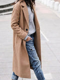 Women's Button-Up Lapel Overcoat in Oversized Fit