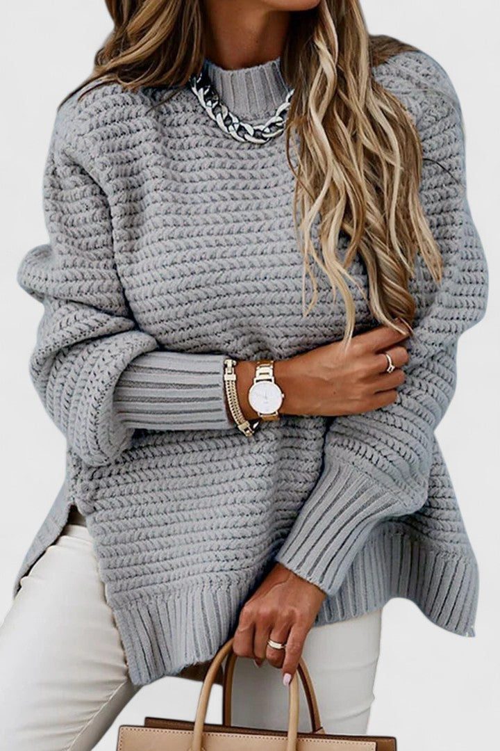 Women's Textured Ribbed Knit Coordinated Two-Piece Sweater Set