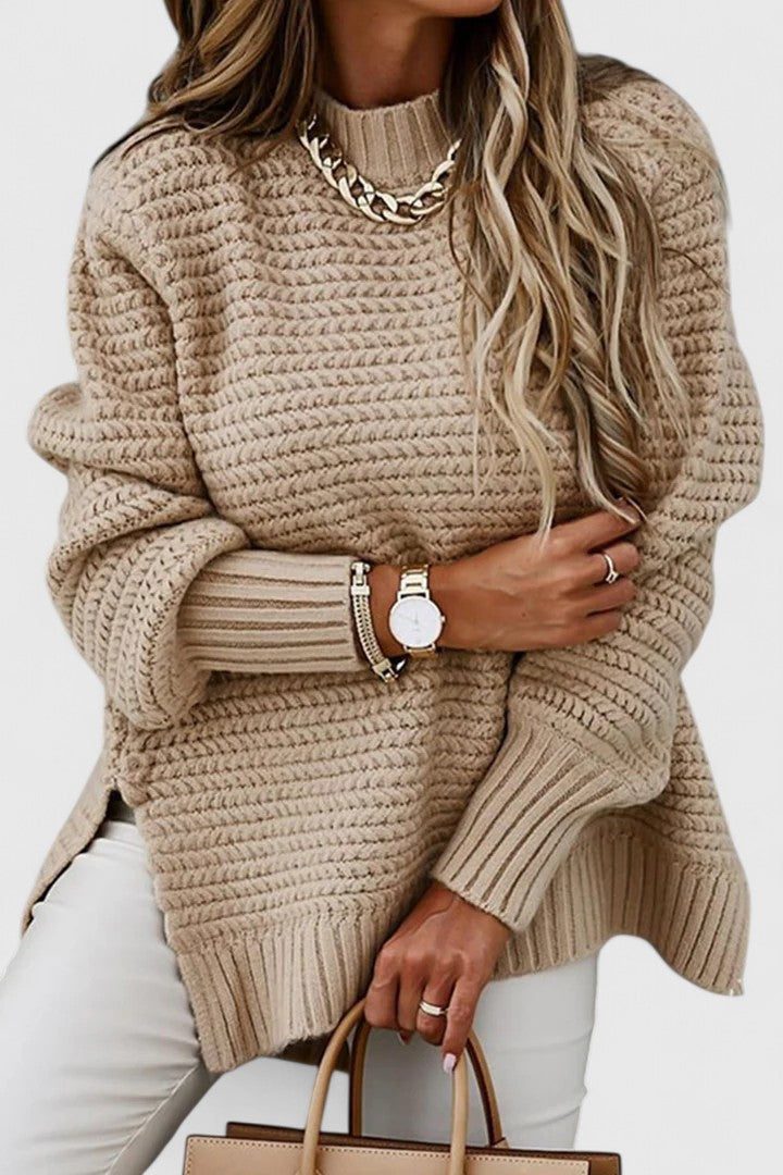 Women's Textured Ribbed Knit Coordinated Two-Piece Sweater Set