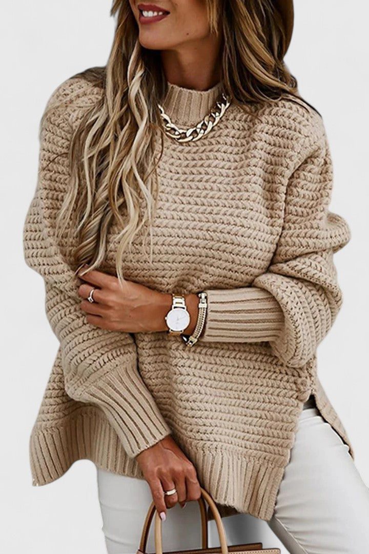 Women's Textured Ribbed Knit Coordinated Two-Piece Sweater Set