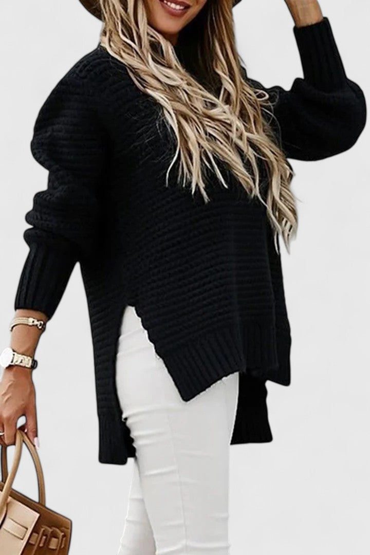 Women's Textured Ribbed Knit Coordinated Two-Piece Sweater Set