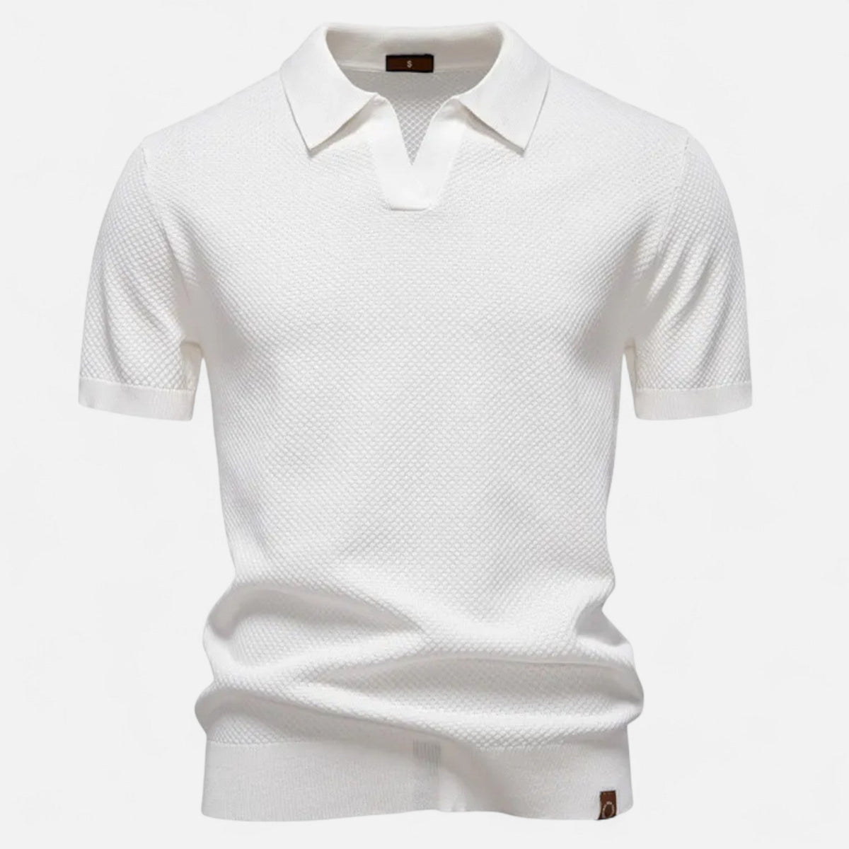 Men's Breathable Wool Pineapple Pattern Polo Shirt