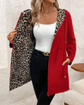 Women's Leopard Print Two-Way Zip Jacket