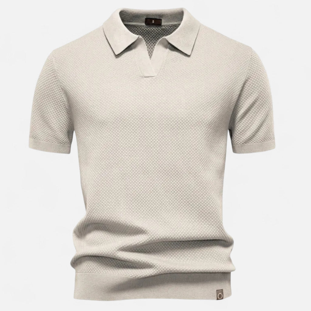 Men's Breathable Wool Pineapple Pattern Polo Shirt