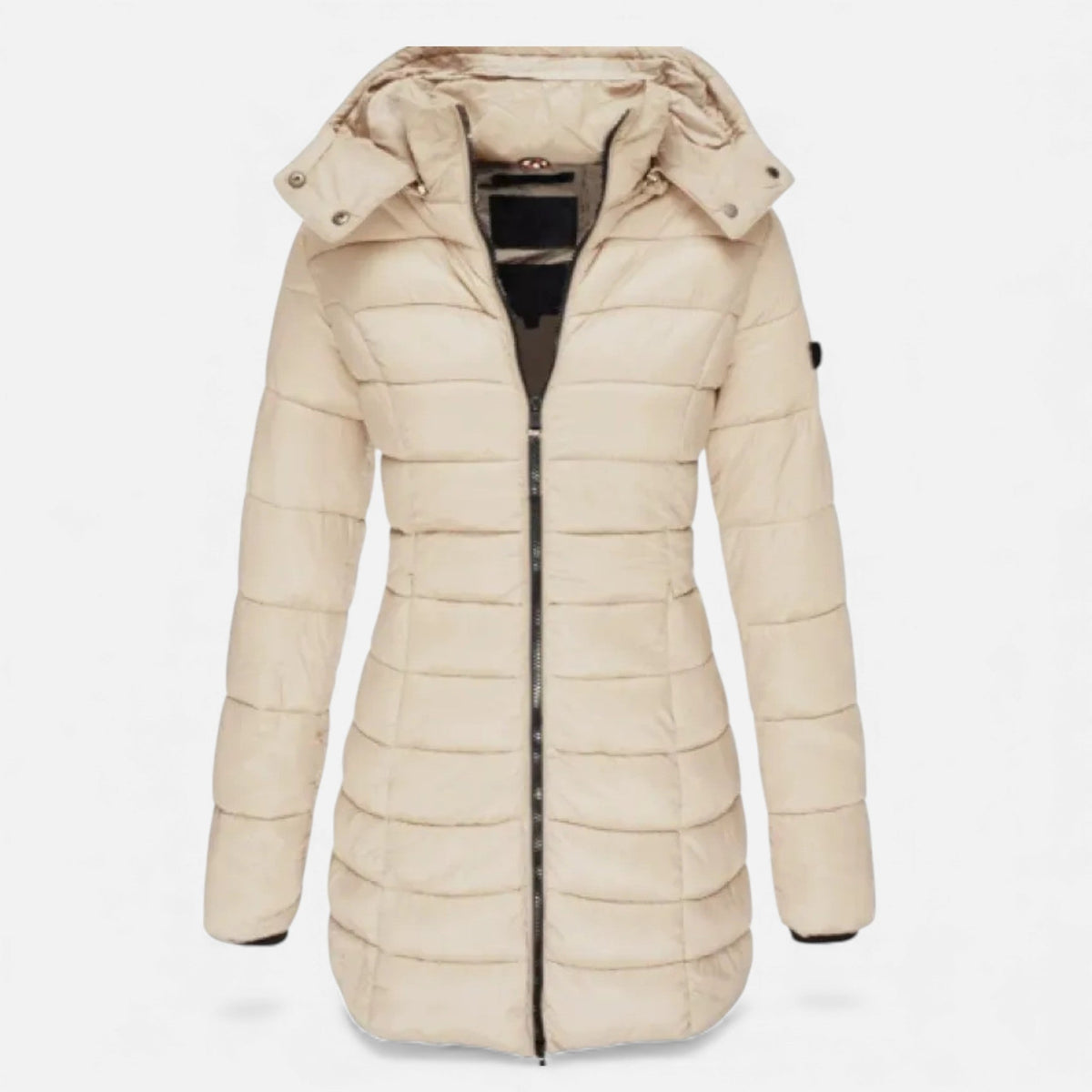 Women's Slim Fit Mid-Length Quilted Padded Coat