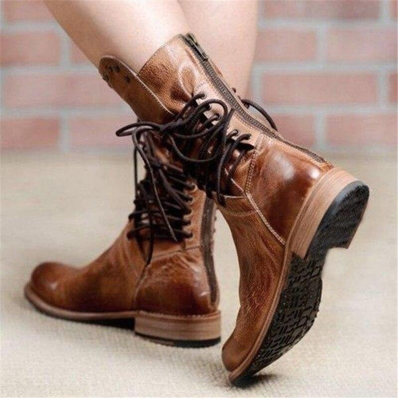 Women's Lace-Up Western Style Ankle Booties