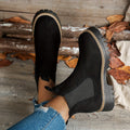 Women's Chunky Lug Platform Chelsea Ankle Booties