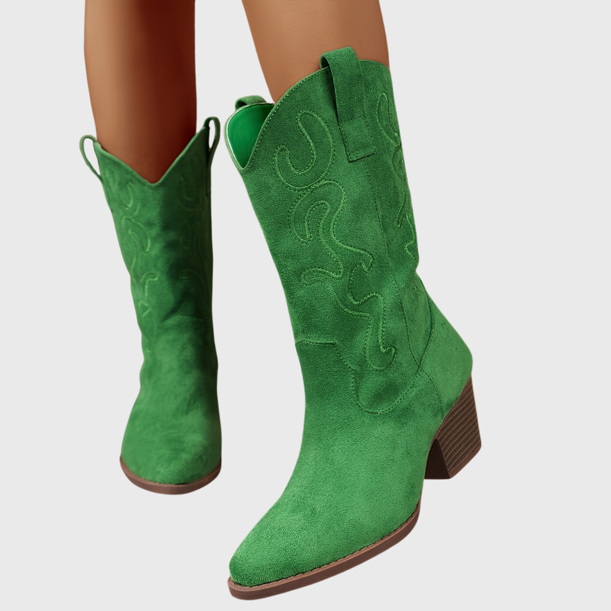 Women's Pull-On Wide Calf Knee-High Cowgirl Boots