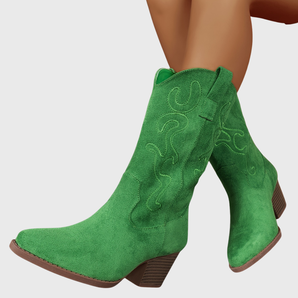 Women's Pull-On Wide Calf Knee-High Cowgirl Boots