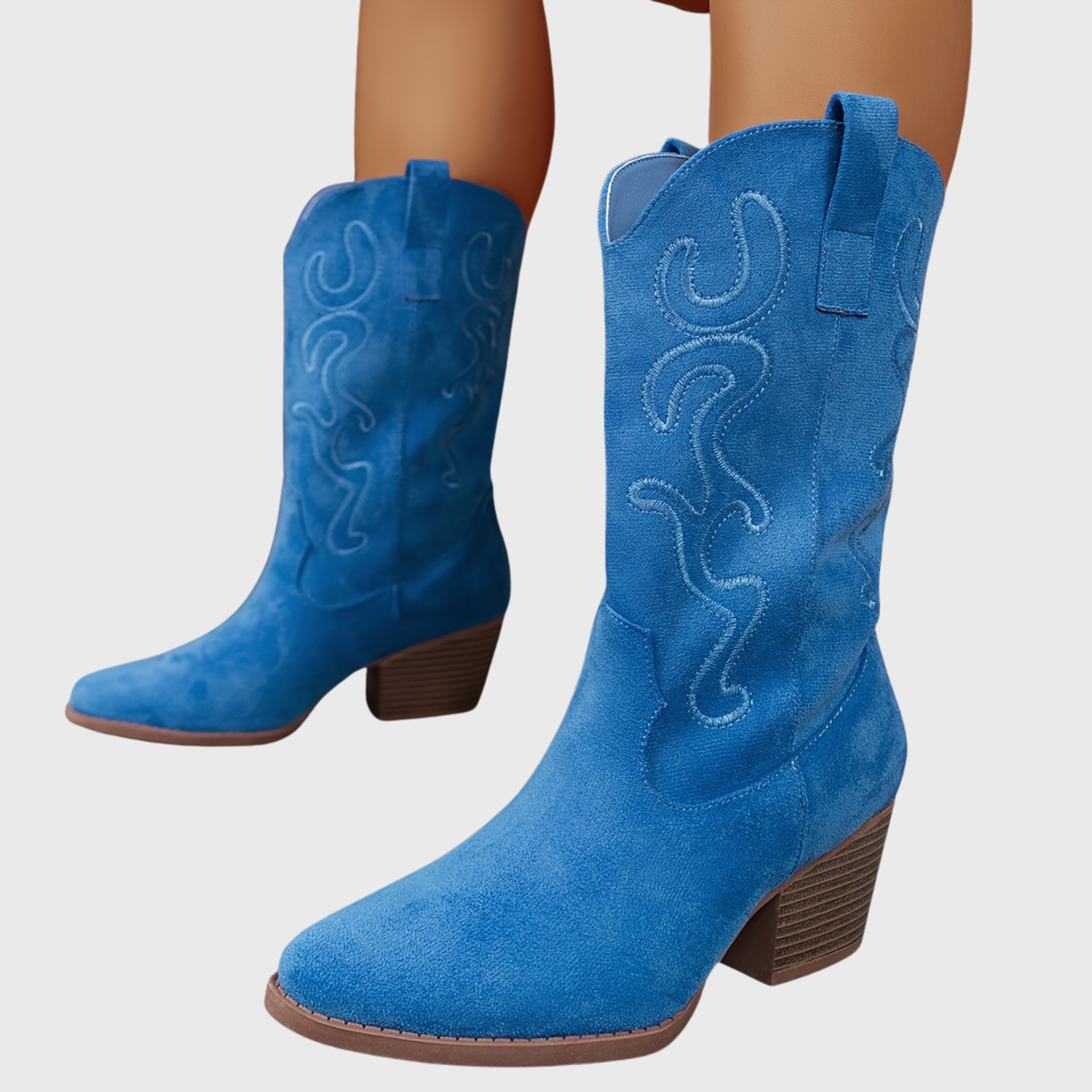 Women's Pull-On Wide Calf Knee-High Cowgirl Boots