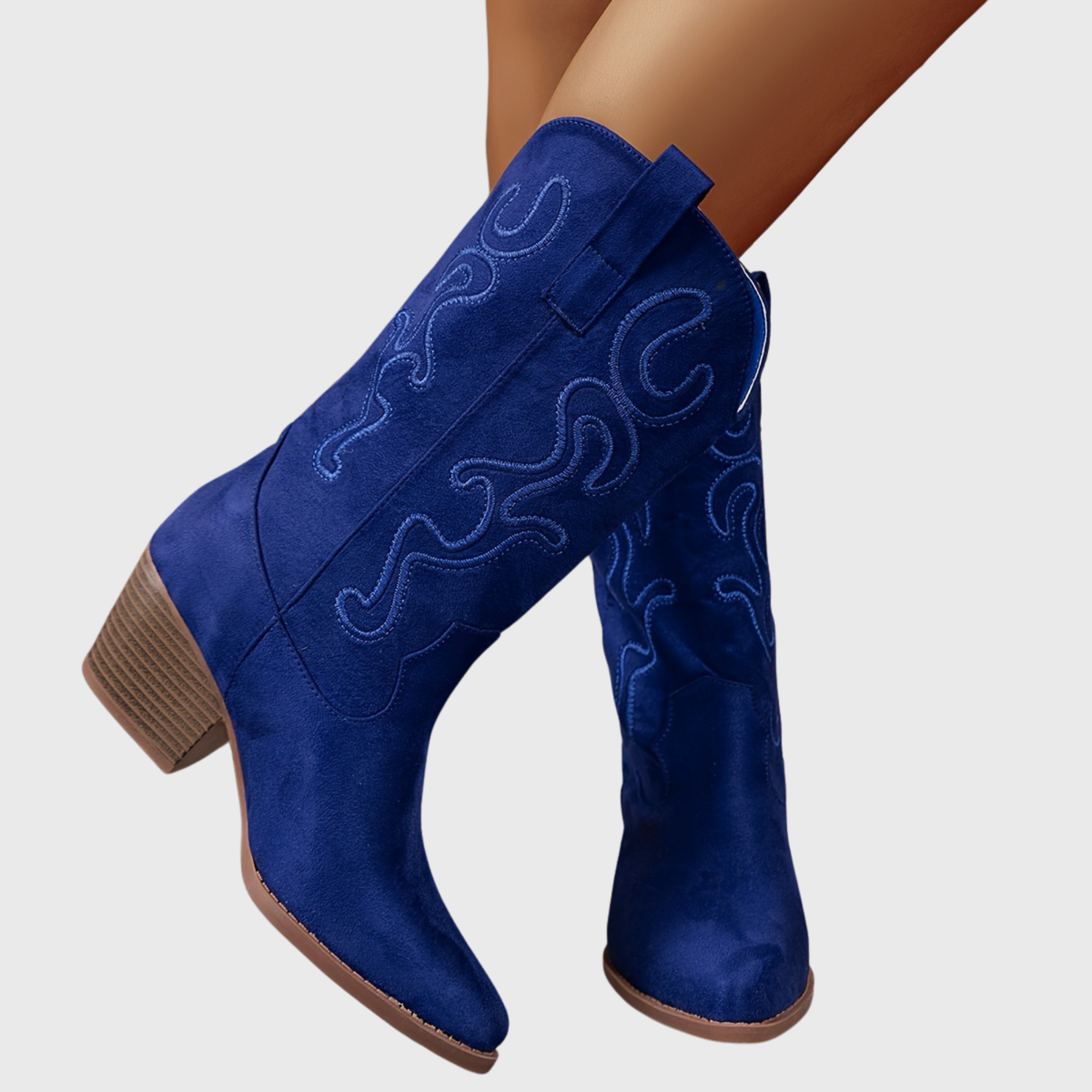 Women's Pull-On Wide Calf Knee-High Cowgirl Boots