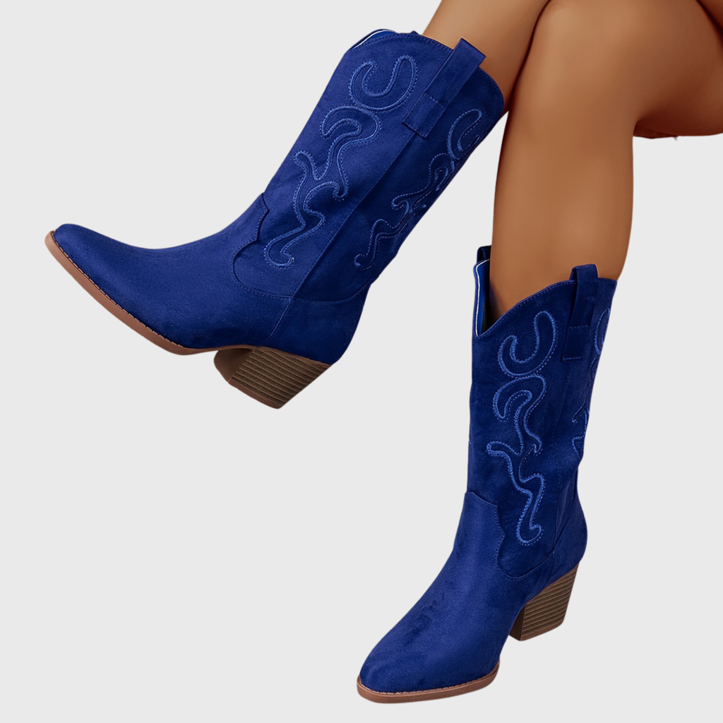 Women's Pull-On Wide Calf Knee-High Cowgirl Boots