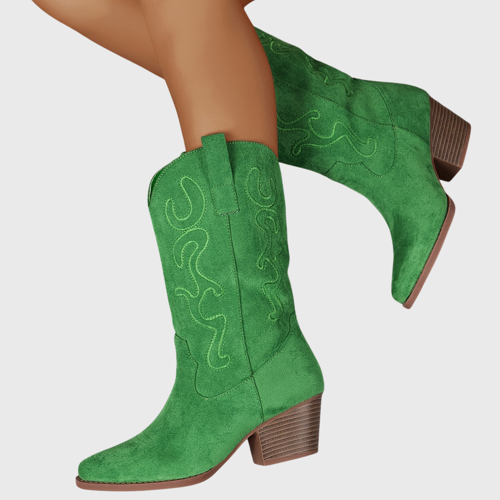 Women's Pull-On Wide Calf Knee-High Cowgirl Boots