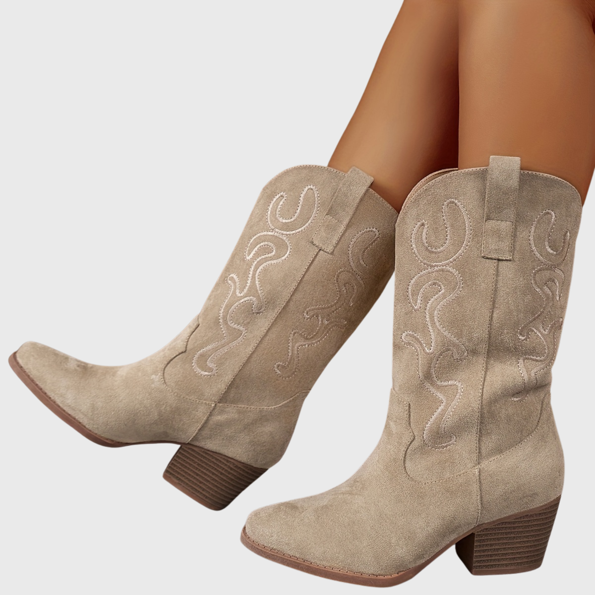 Women's Pull-On Wide Calf Knee-High Cowgirl Boots