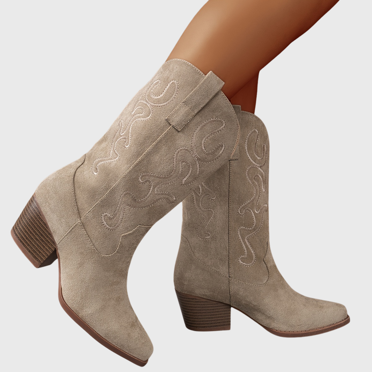 Women's Pull-On Wide Calf Knee-High Cowgirl Boots