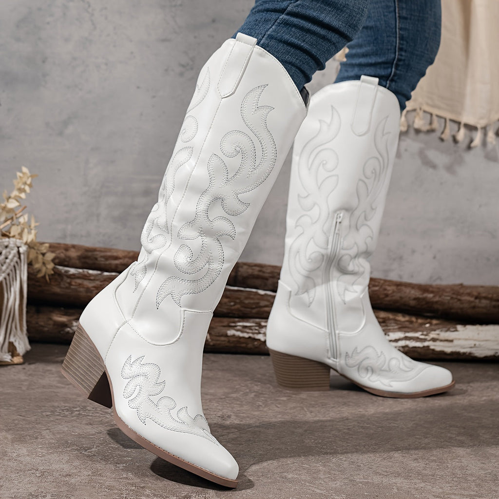 Women's Slouchy Shaft Wide Calf Western Boots