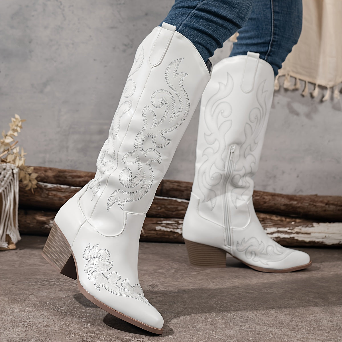 Women's Slouchy Shaft Wide Calf Western Boots