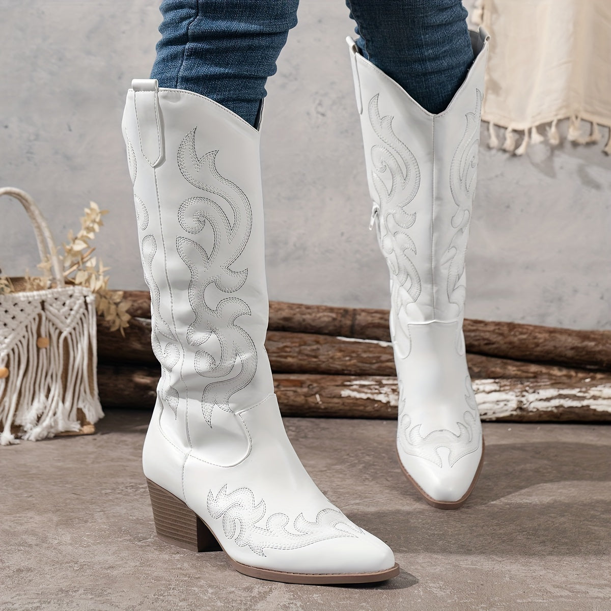 Women's Slouchy Shaft Wide Calf Western Boots