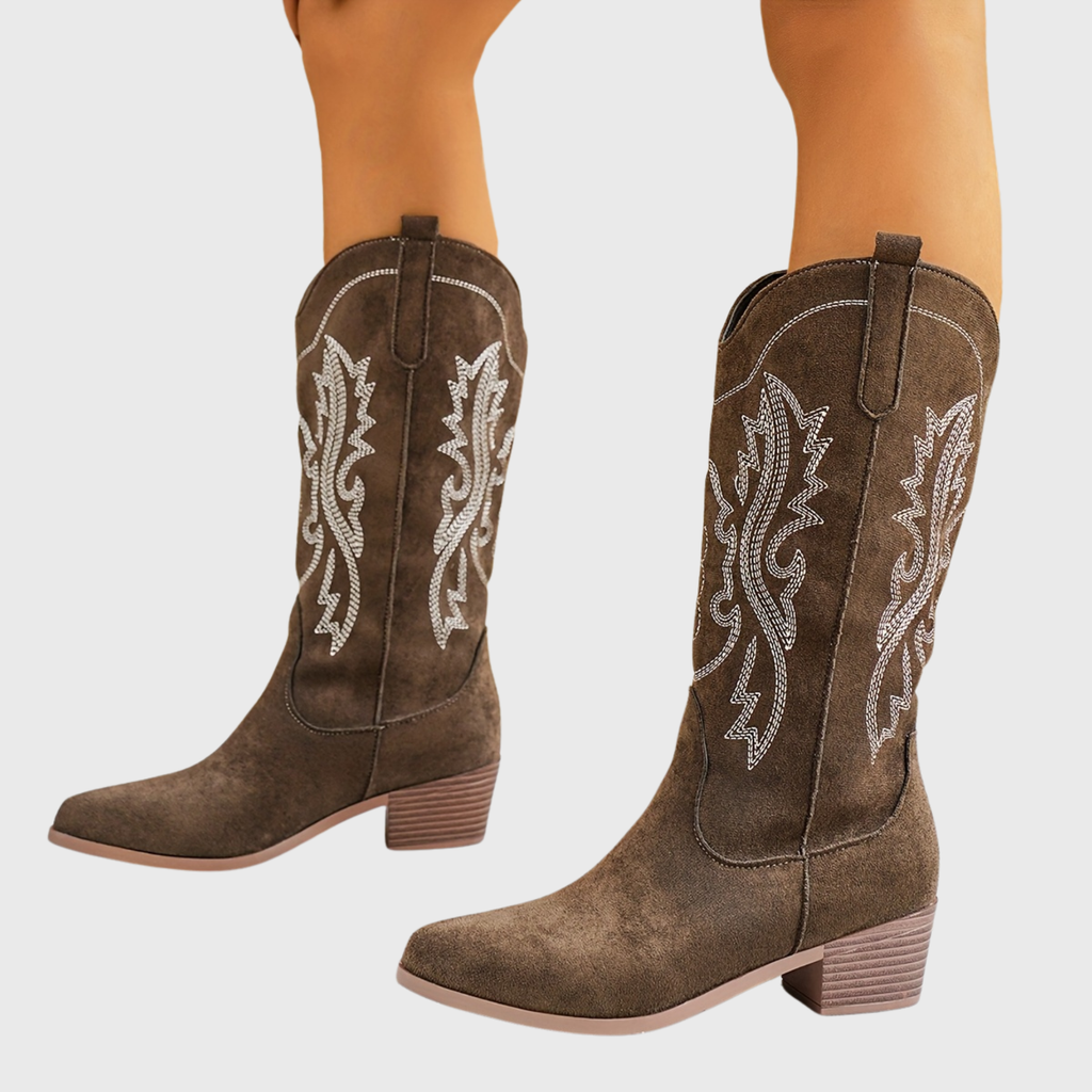 Women's Roomy Wide Calf Western Cowgirl Boots