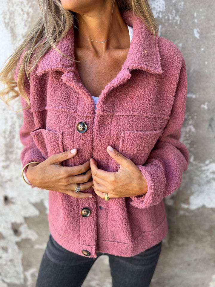 Women's Chest Pocket Padded Button-Up Coat