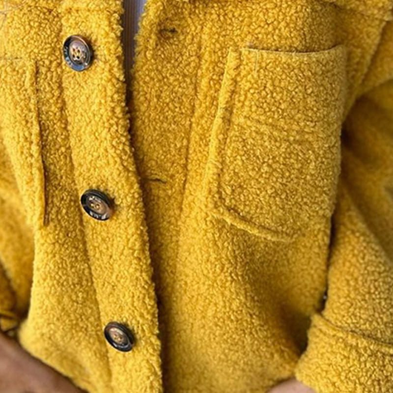 Women's Chest Pocket Padded Button-Up Coat