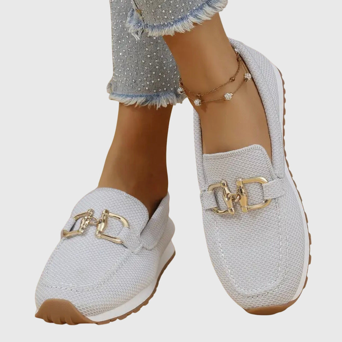 Women's Breathable Lightweight Horsebit Orthopedic Loafers