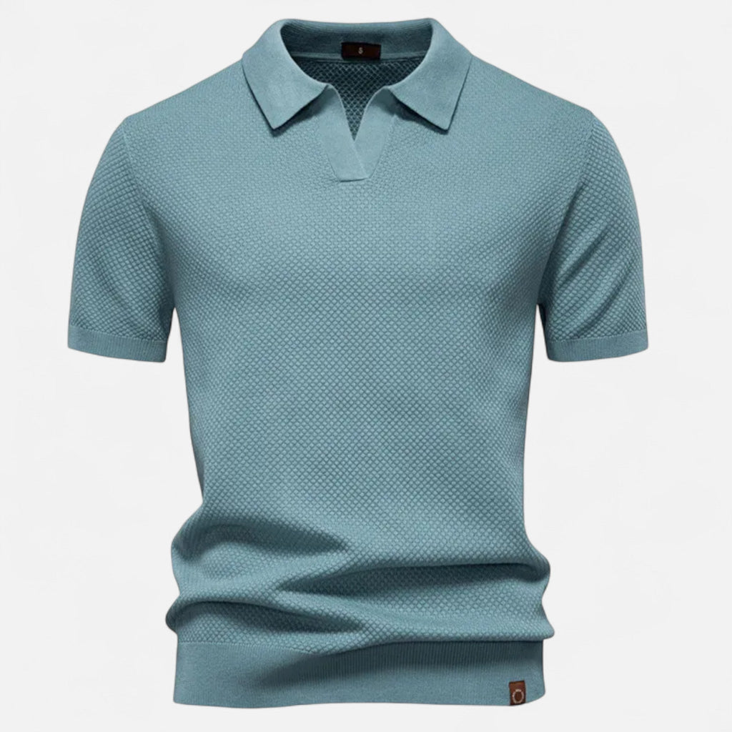 Men's Breathable Wool Pineapple Pattern Polo Shirt