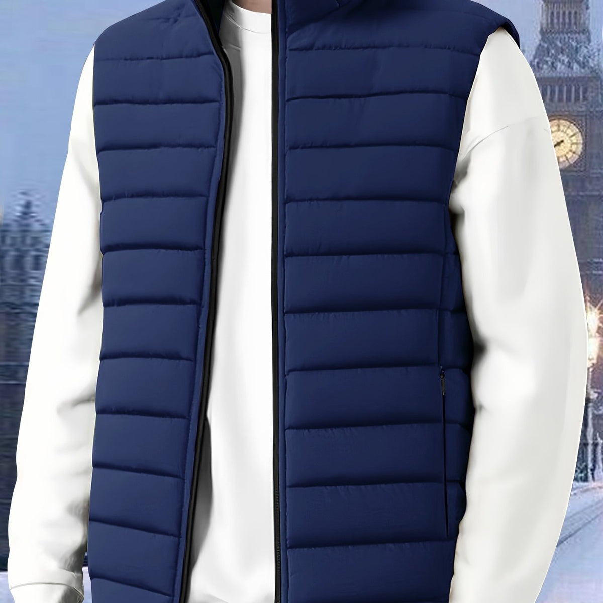 Men's Lightweight Stand-Collar Quilted Gilet Vest