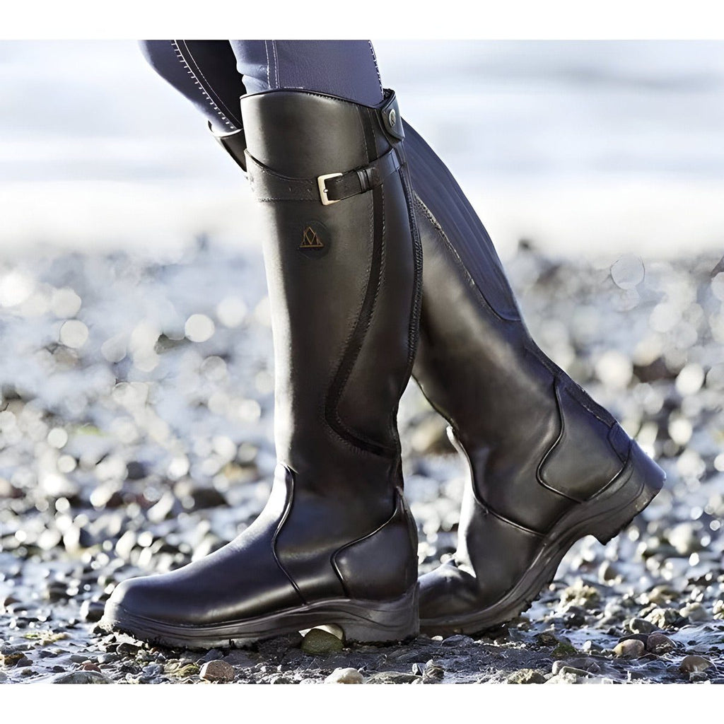 Women's Leather Riding Boots with Grippy Non-Slip Sole