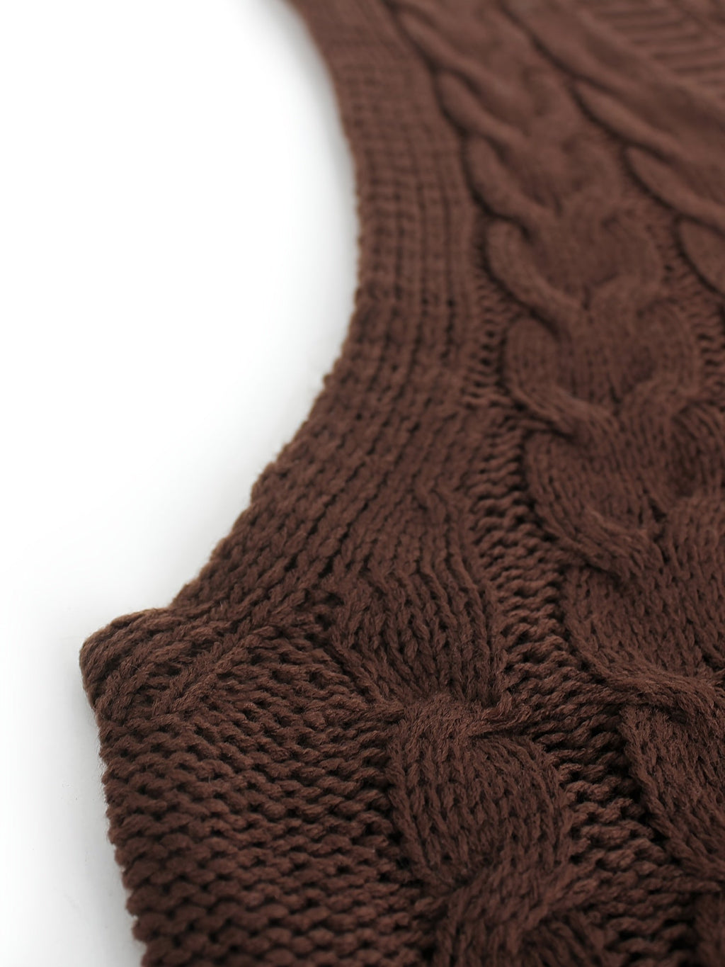 Women's V-Neck Cable Knit Sleeveless Sweater Vest