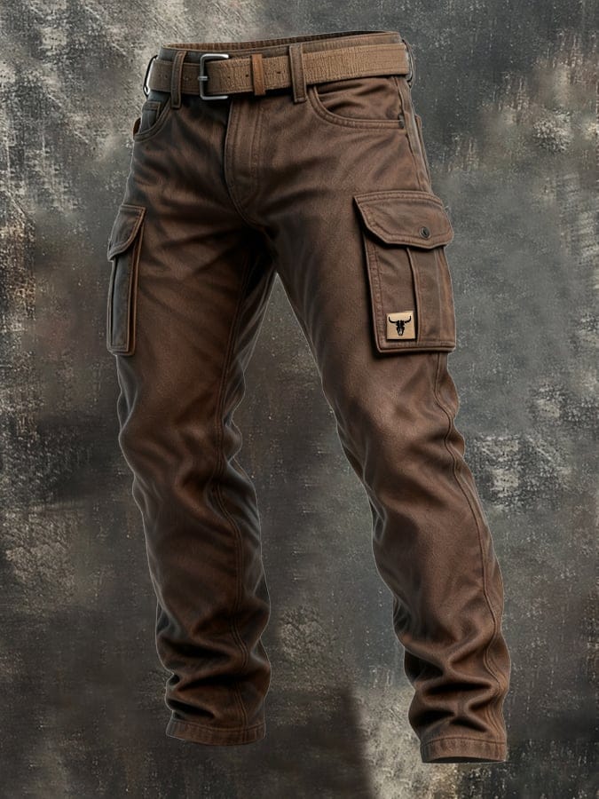 Men's Tapered Slim Cut Utility Cargo Pants