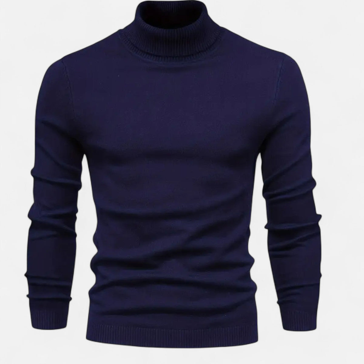 Men's Lapel Neckline Wool Blend Knit Pullover