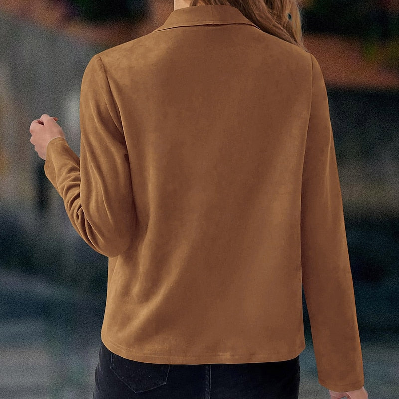 Women's Waterfall Front Open Draped Coat