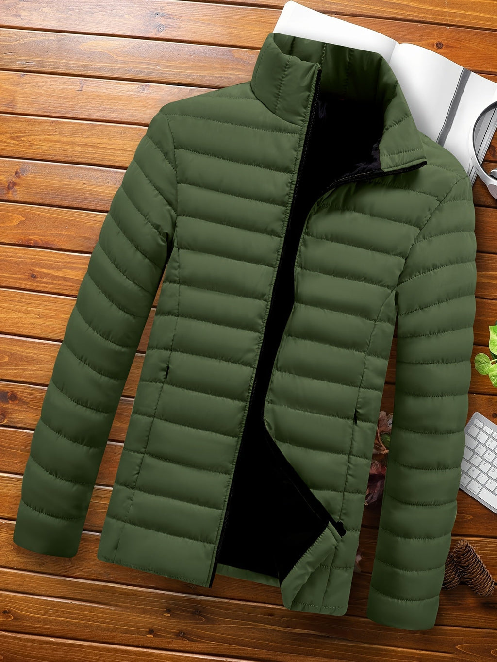 Men's Light Quilted Coat for Cool Weather Layering