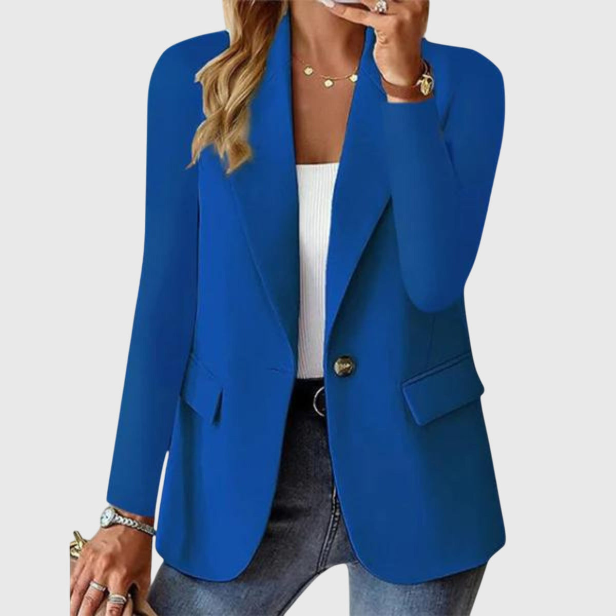 Women's Formal Structured Tailored Jacket for Work