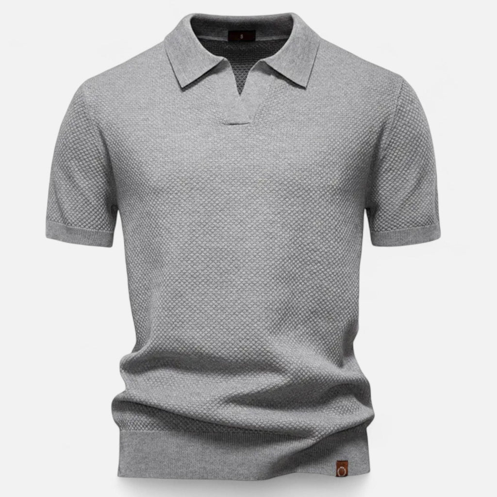 Men's Breathable Wool Pineapple Pattern Polo Shirt