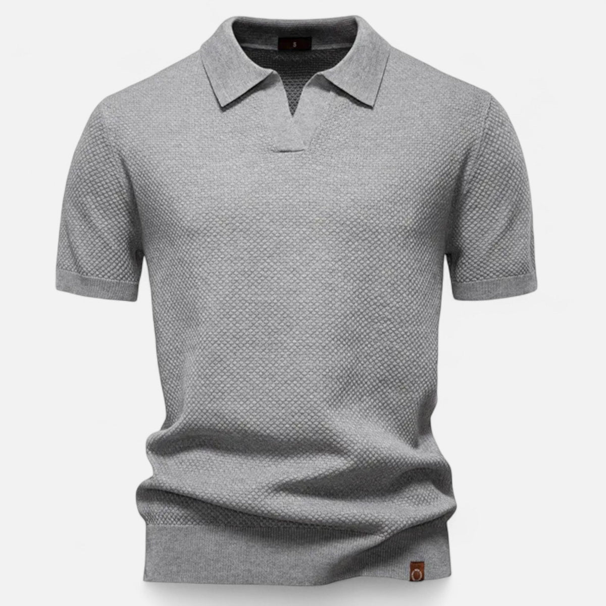Men's Breathable Wool Pineapple Pattern Polo Shirt