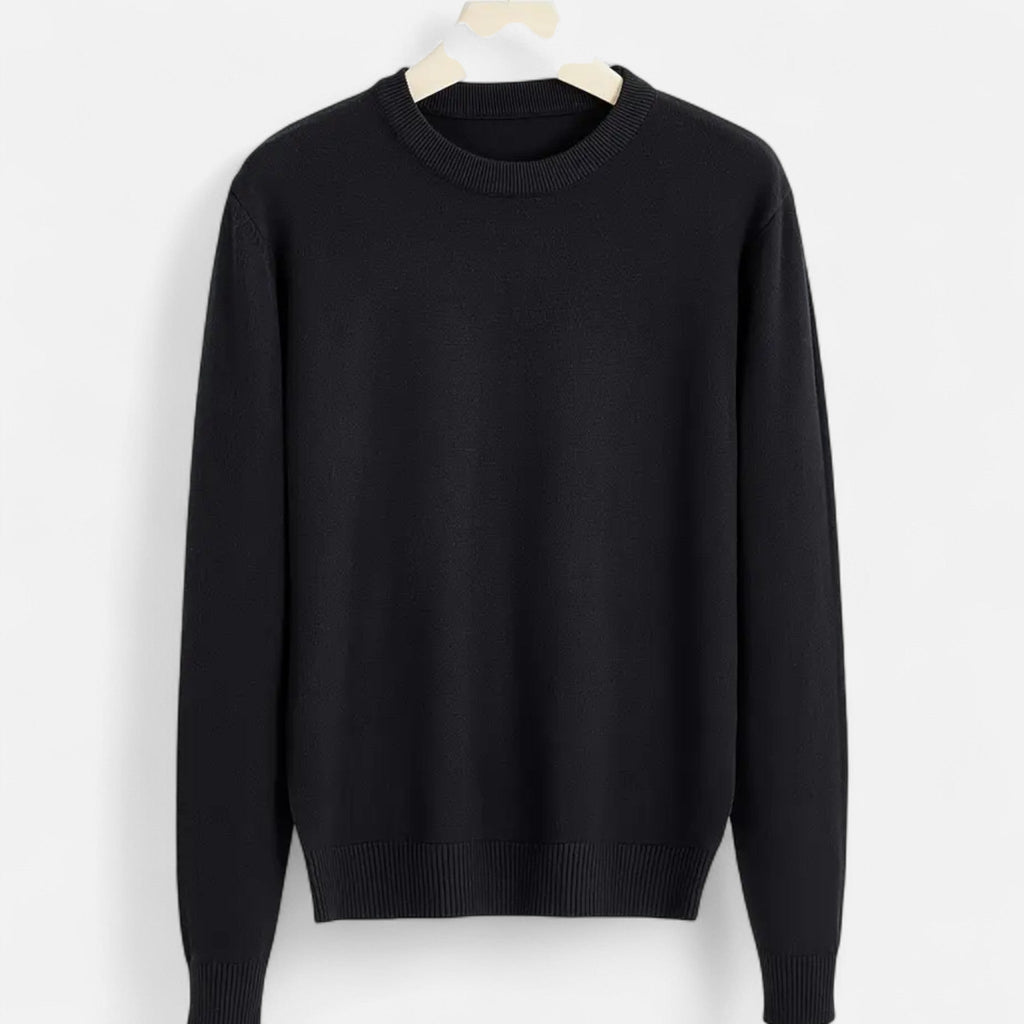 Men's Tailored Slim Ribbed Crew Neck Knit Pullover