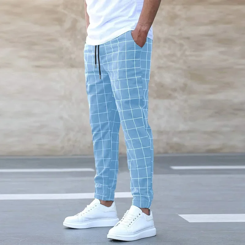 Men's Drawstring Waist Tapered Printed Sweatpants