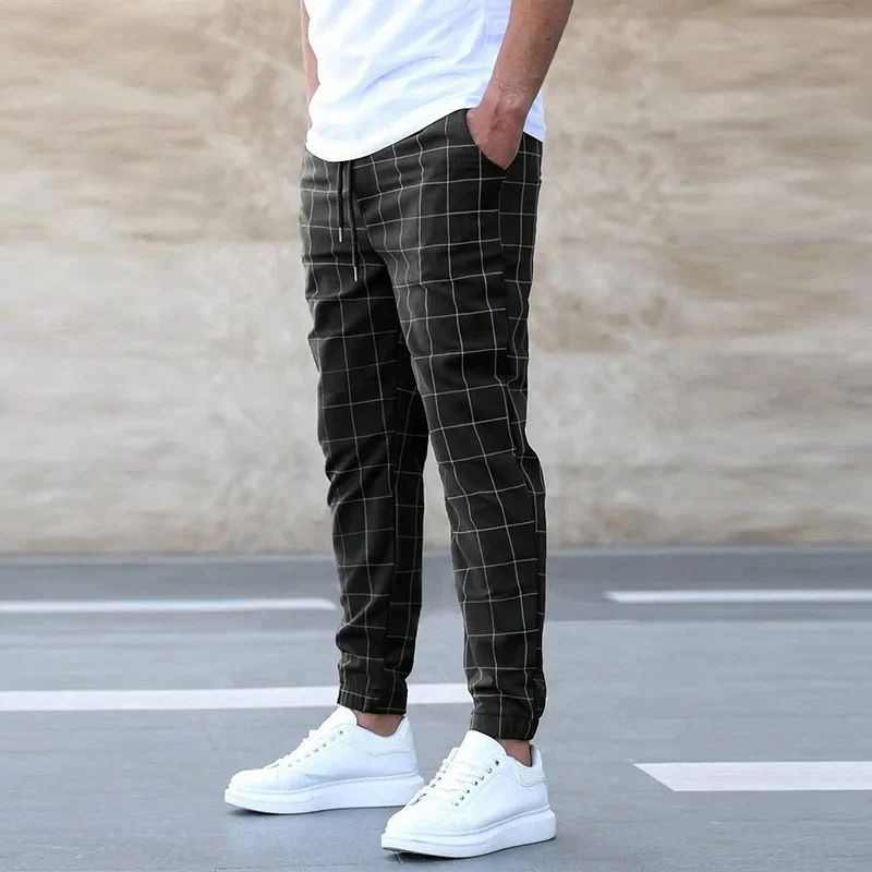 Men's Drawstring Waist Tapered Printed Sweatpants