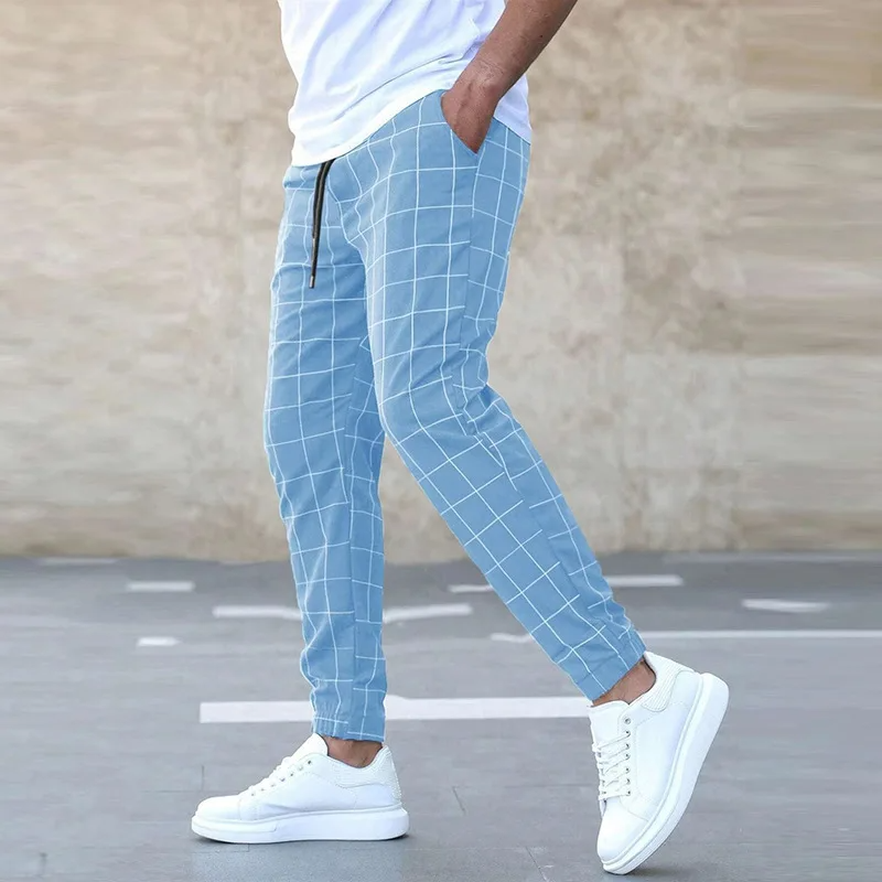 Men's Drawstring Waist Tapered Printed Sweatpants